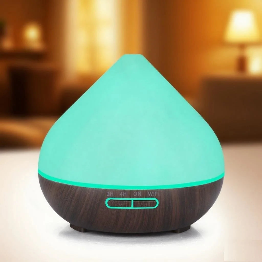 Ultrasonic Air Humidifier 500ml Aromatherapy mist Essential Oil Diffusers LED night lights with 6 oils for home office yoga