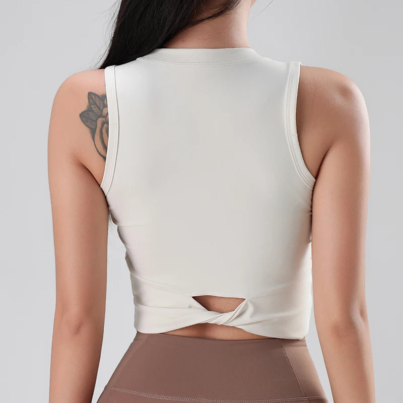 Women's Sports Tops Short Sleeve Gym Yoga Vest Underwear Gathering Shockproof Training Tops Training Clothing