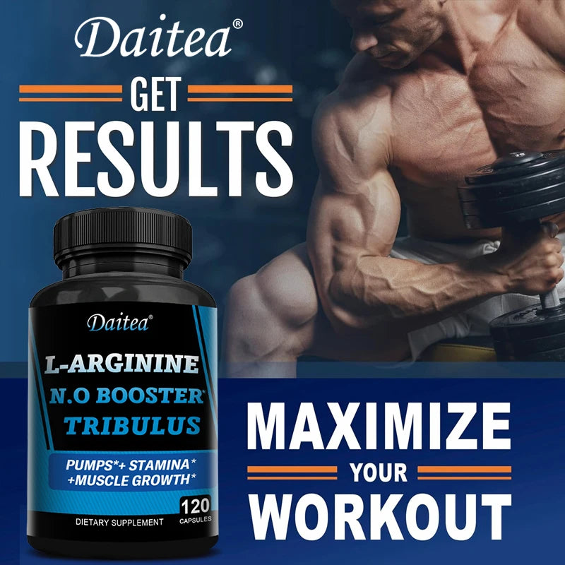 Male Strength Supplement - Contains Vitamins and Minerals to Support Male Energy, Muscle Mass and Blood Flow, 120 Capsules