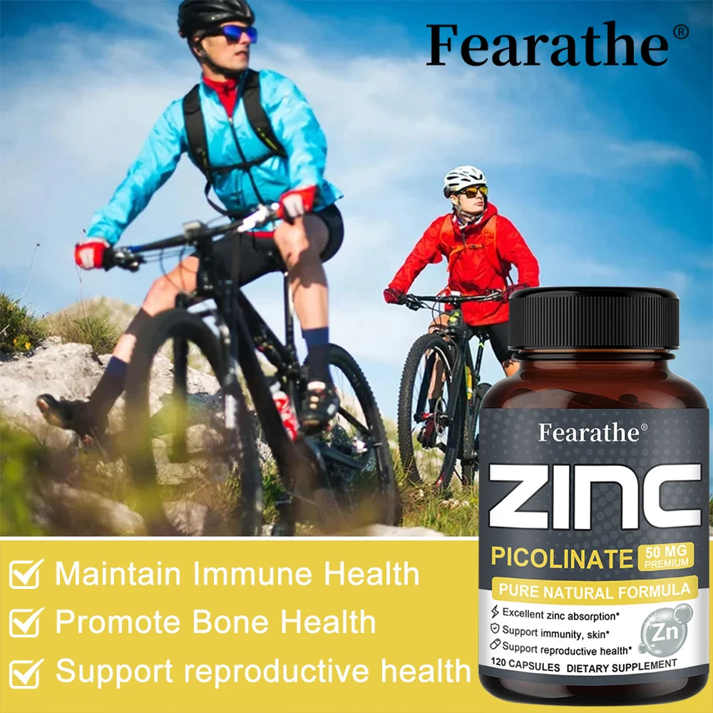 Zinc 50 Mg - High Potency Pure Zinc Supplement, Boosts Immune Function, Promotes Healthy Skin, and Promotes Bone Marrow Health