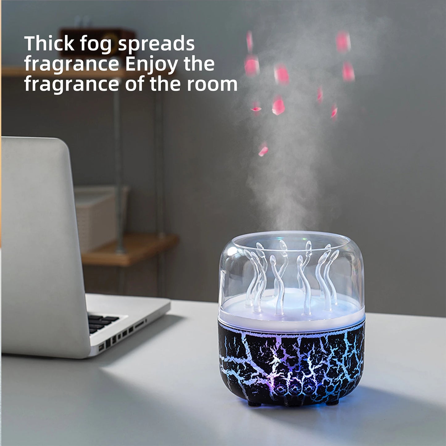 280ml Jellyfish Air Humidifier with Timer Essential Oil Diffuser Aromatherapy Jellyfish Diffusers for Home Bedroom Spa Office