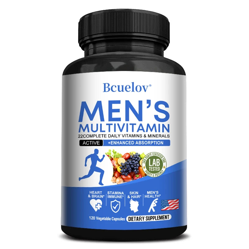 Men's Multivitamin - with Vitamins A, C, D, E & Zinc, High Absorption Supplement - Build Endurance & Muscle, 120 Tablets