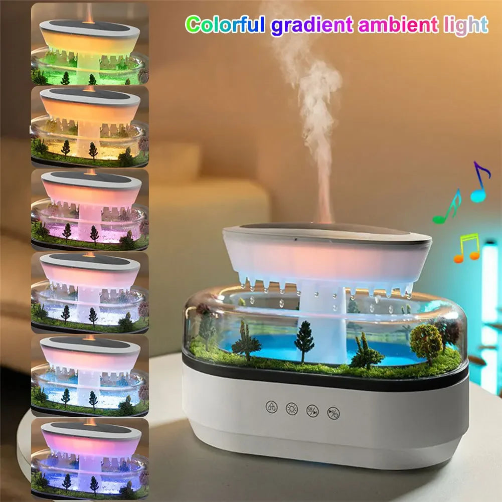 Air Humidifier Water Drip Micro Landscape Essential Oil Diffuser with 7 Night Light Aroma Diffuser for Home Office