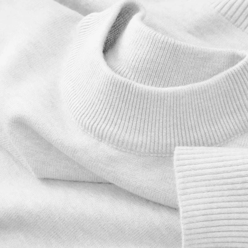 New Mens Casual Mock Turtleneck Sweaters Long Sleeve Thermal Pullover Autumn Basic Lightweight Streetwear Knitted Coat Tops