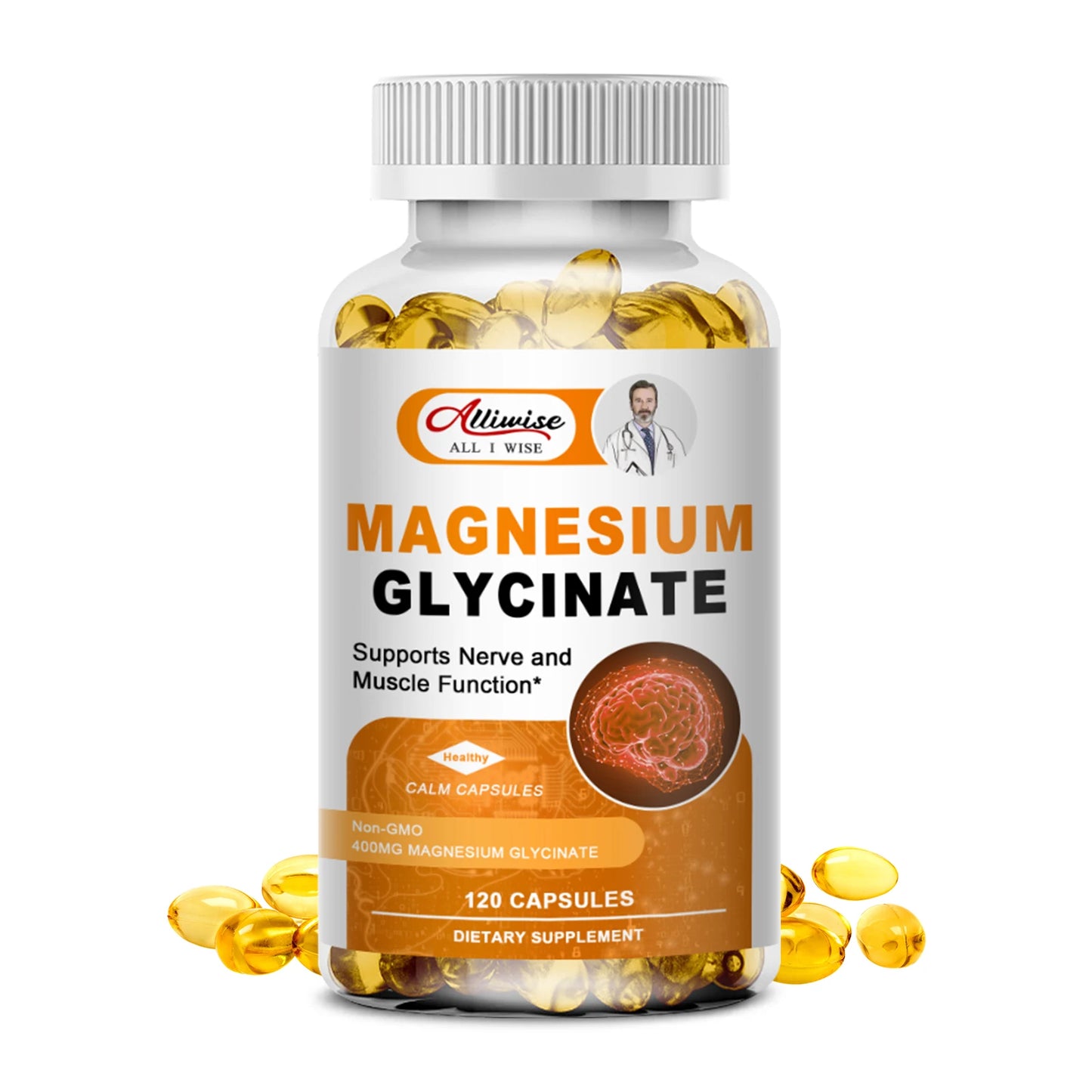 Magnesium Glycinate Supplement 500mg with Zinc,Vitamin D3 B6 High Absorption Support for Women & Men Non-GMO Veggie Capsules