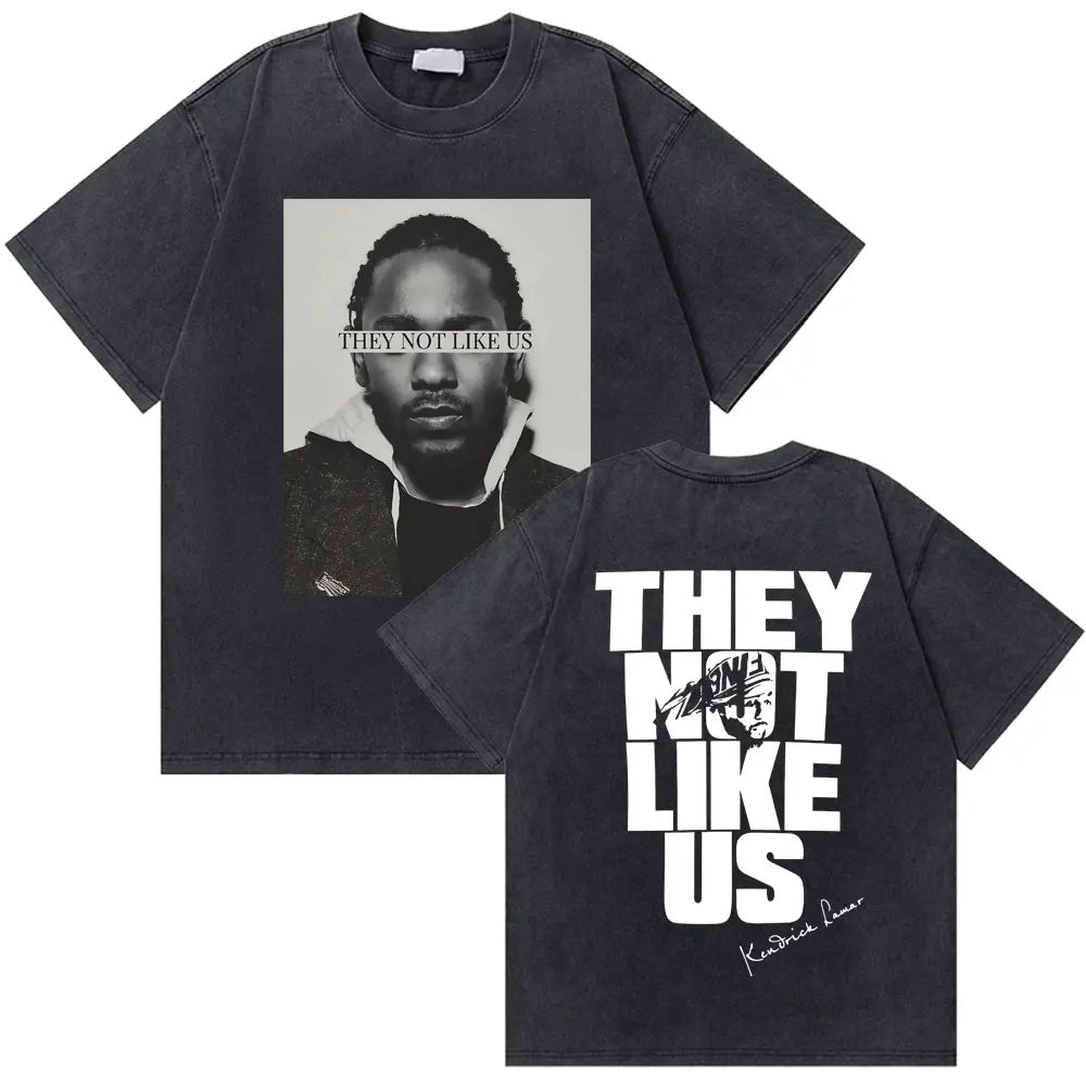 Washed Vintage Rapper Kendrick Lamar Good Kid Money Trees T-shirts Men Hip Hop Retro Oversized Tshirt Male Fashion Trend T Shirt