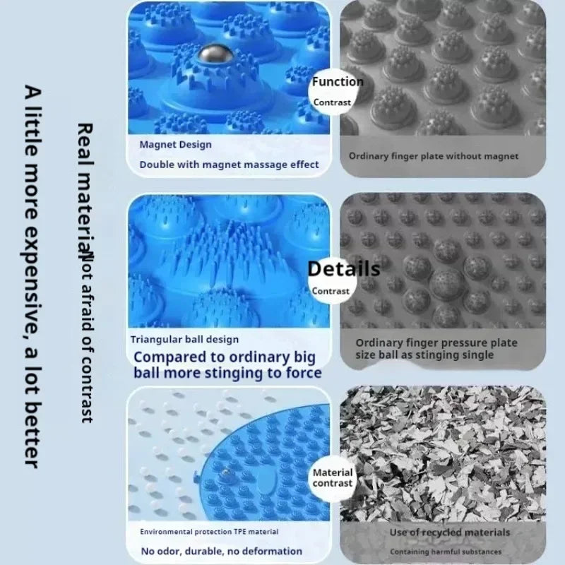 Foot Yoga Massage Acupressure Board Mat Muscle Relaxation Round Exercise Mat Fitness Foot Training Acupuncture Physiotherapy2027