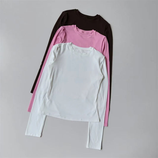 Seamless Sports Long Sleeved Shirts Women Casual Outdoor Top Gym Fitness Wear T-shirt Yoga Shirt Push Up Workout Clothes Women