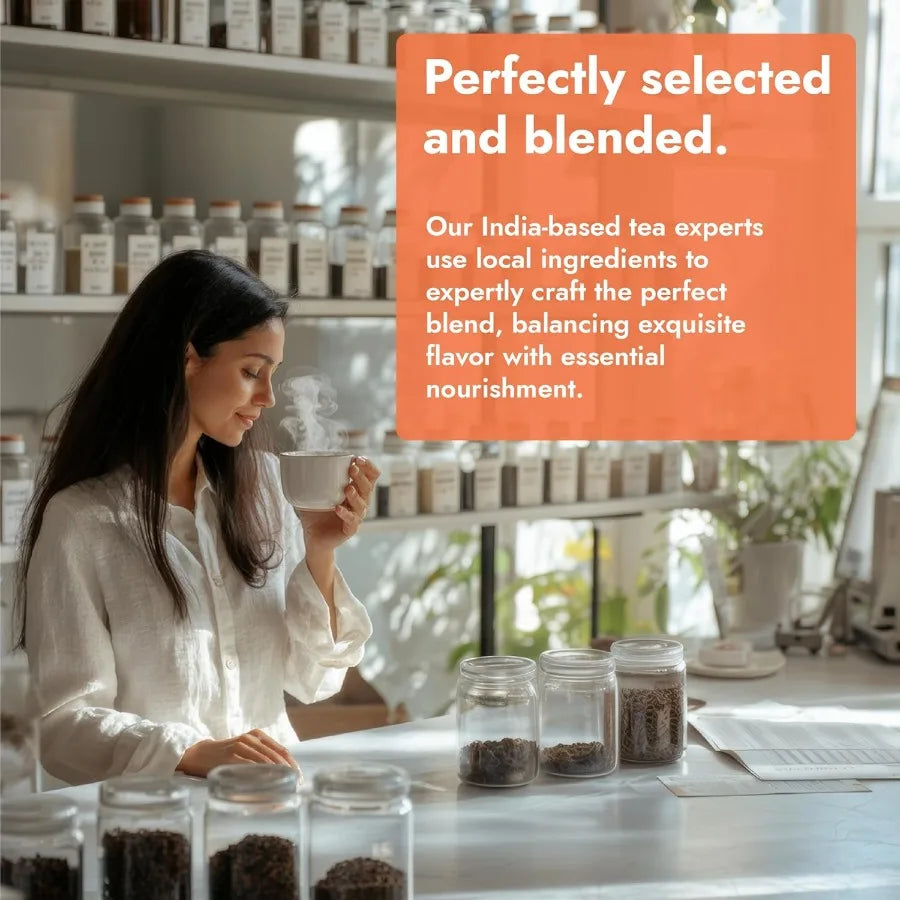 120 Tea Bags Ginger Turmeric Cinnamon Tea Bags Supports Immune Health Aids Digestion 100% Natural Ingredients Blended Herbal Te