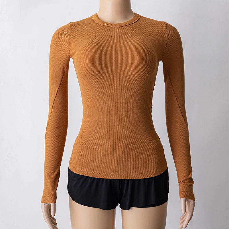 Yoga Clothes Women Top Women's Gym Clothing Shirts T Shirt Sport Femme Great Tops Long Sleeve T-shirts Woman Clothing Sportswear