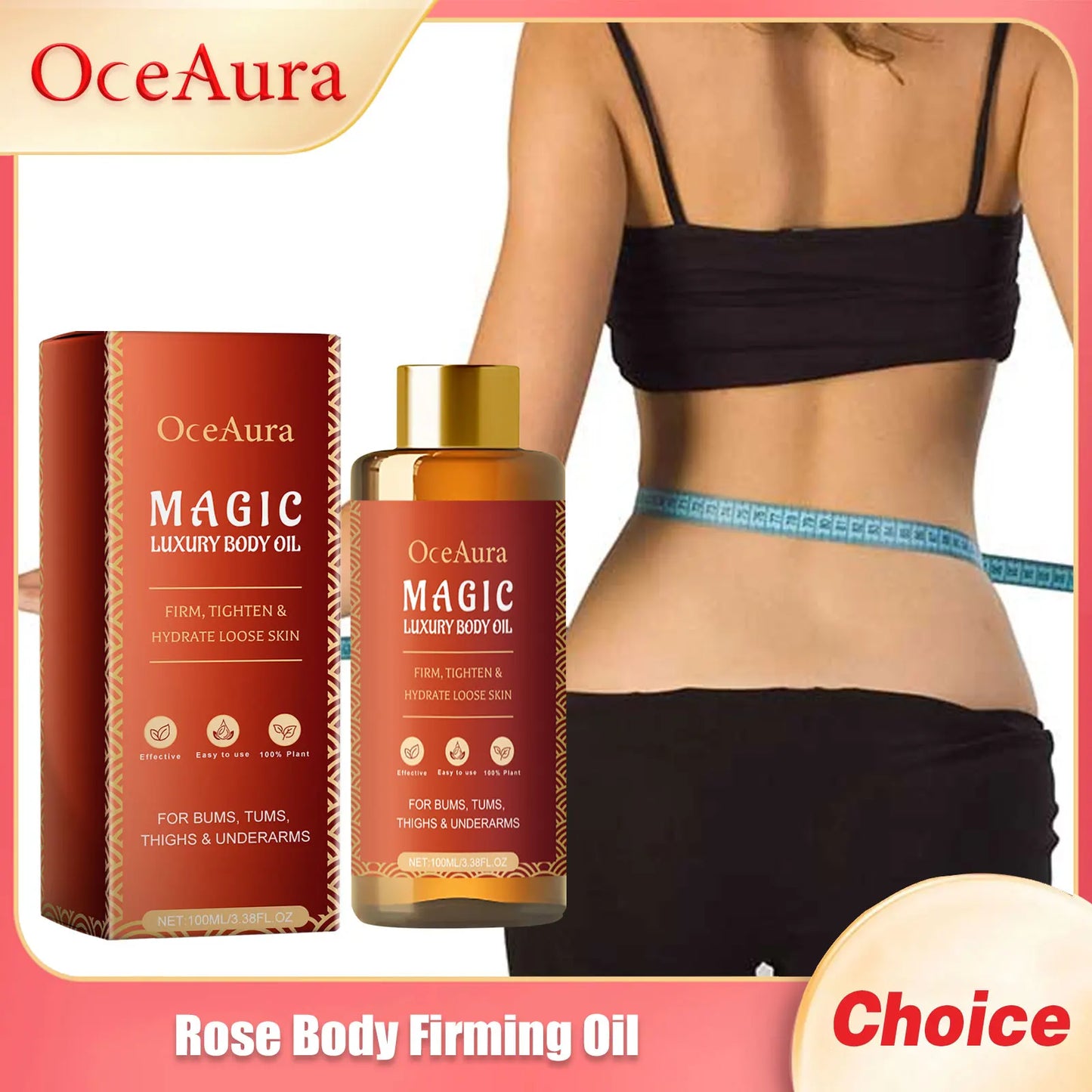 Body Firming Oil Deep Moisturizing Improve Sagging Skin Tightening Increase Elasticity Nourishing Magic Luxury Body Care 100ml