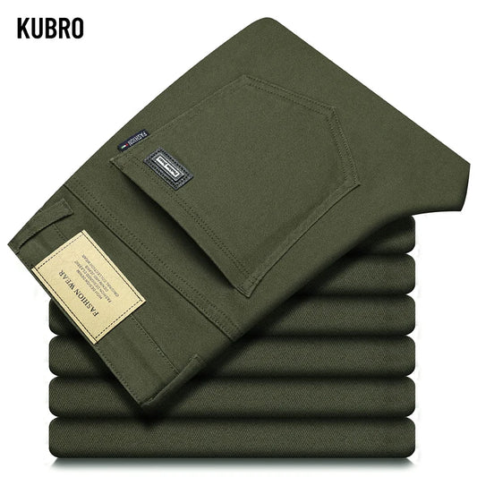 Fashion Loose Straight Business Casual Stretch Denim Pants Male Brand Trousers 3 Colors Plus Size Mens Clothing Slim Jeans 28-44