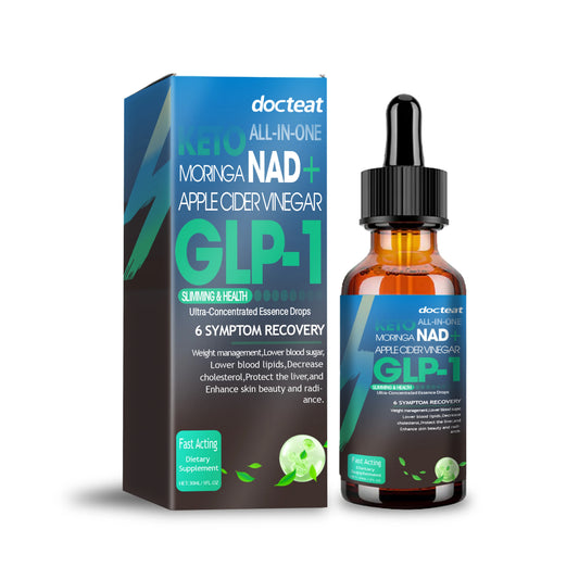 Organic Moringa Liquid Drops with Apple Cider Vinegar & Green Tea Extract for Skin, Gut and Immune Support, High Potency
