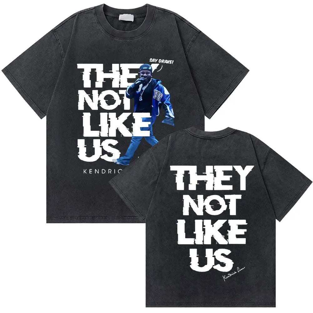 Washed Vintage Rapper Kendrick Lamar Good Kid Money Trees T-shirts Men Hip Hop Retro Oversized Tshirt Male Fashion Trend T Shirt