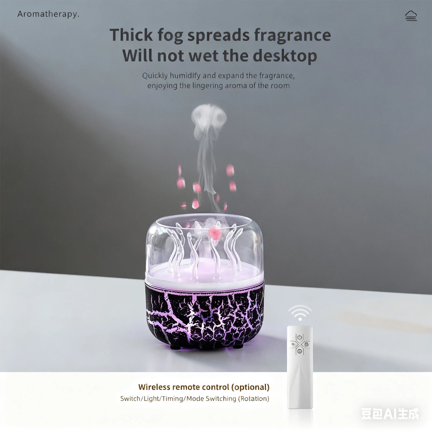 280ml Jellyfish Air Humidifier with Timer Essential Oil Diffuser Aromatherapy Jellyfish Diffusers for Home Bedroom Spa Office