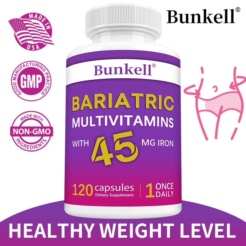 Multivitamin with 45 mg Iron, Weight Management Capsules, Supports Burning Belly Fat, Weight Management, 120 Capsules