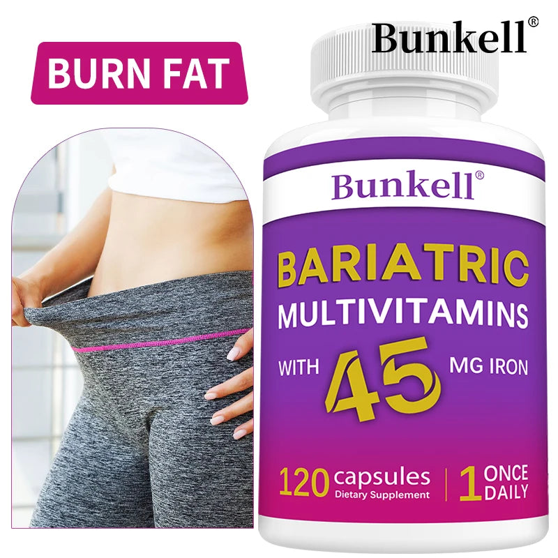 Multivitamin with 45 mg Iron, Weight Management Capsules, Supports Burning Belly Fat, Weight Management, 120 Capsules