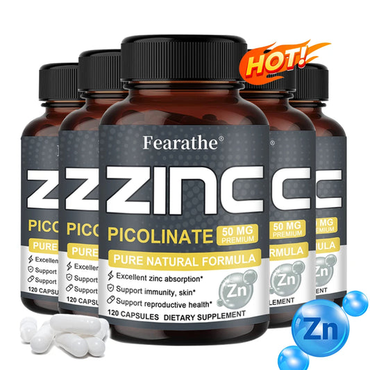 Zinc 50 Mg - High Potency Pure Zinc Supplement, Boosts Immune Function, Promotes Healthy Skin, and Promotes Bone Marrow Health