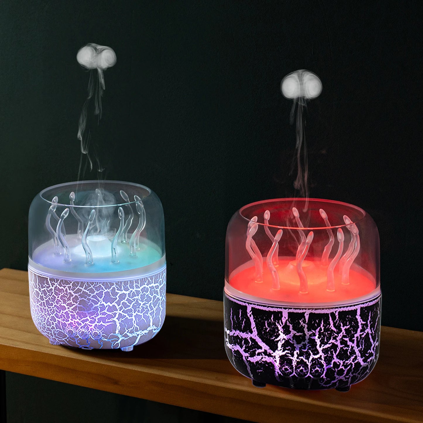 280ml Jellyfish Air Humidifier with Timer Essential Oil Diffuser Aromatherapy Jellyfish Diffusers for Home Bedroom Spa Office