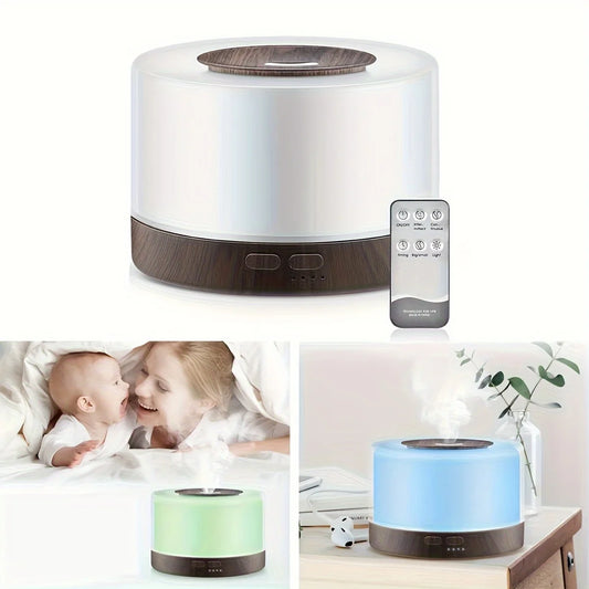 16.91oz 5-in-1 Essential Oil Diffuser with Humidifier | Ultrasonic Aromatherapy, 7 LED Colors, Auto Shut-Off & 6  Oils