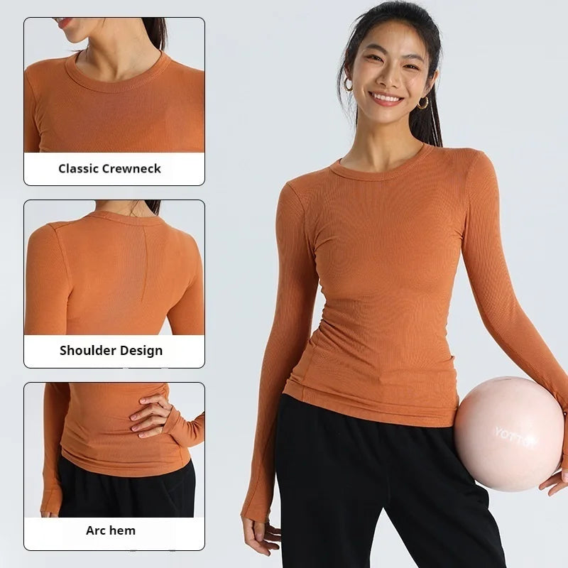 Yoga Clothes Women Top Women's Gym Clothing Shirts T Shirt Sport Femme Great Tops Long Sleeve T-shirts Woman Clothing Sportswear