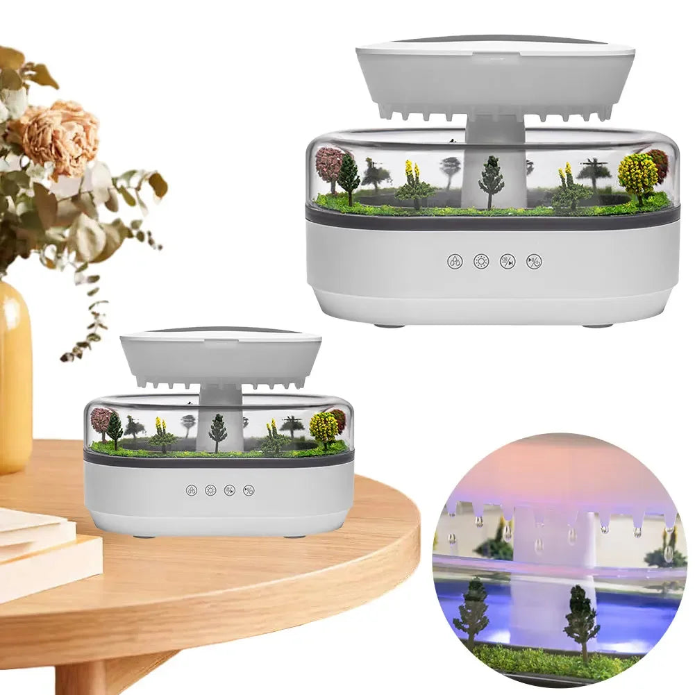 Air Humidifier Water Drip Micro Landscape Essential Oil Diffuser with 7 Night Light Aroma Diffuser for Home Office