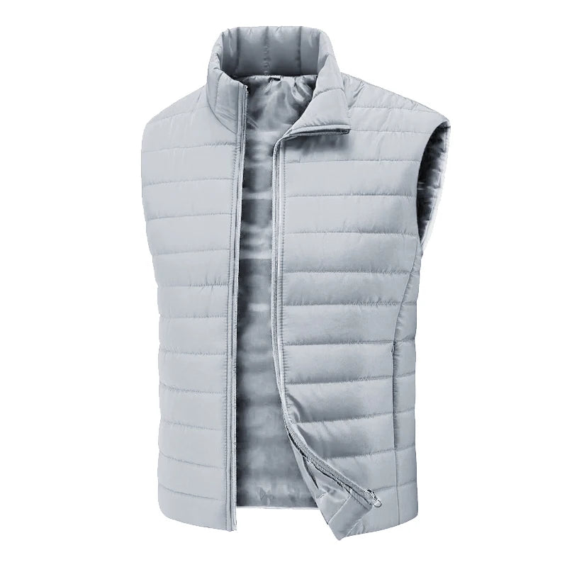 Animal Game Men's Casual Vest Lightweight Sleeveless Jacket Zipper Outerwear Vest Outdoor Warm Vest with Pockets Work Coats
