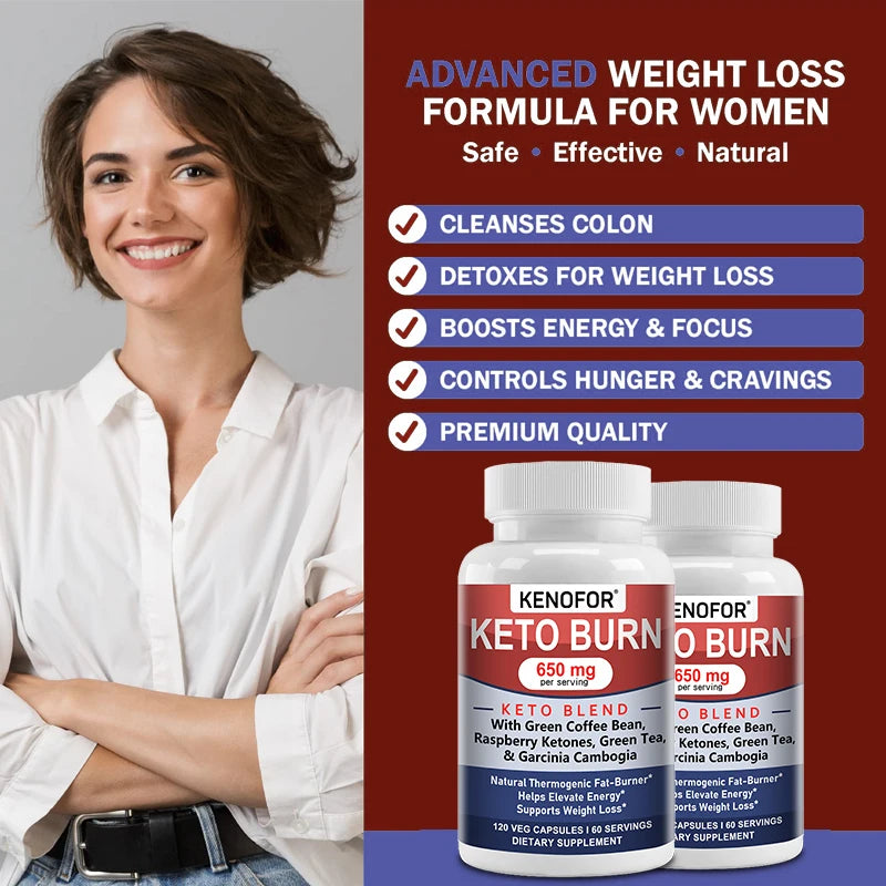 Keto Burn, Control and Weight Management. , Green Coffee Bean, Raspberry Ketone and Green Tea Extract To Support Fat Burning