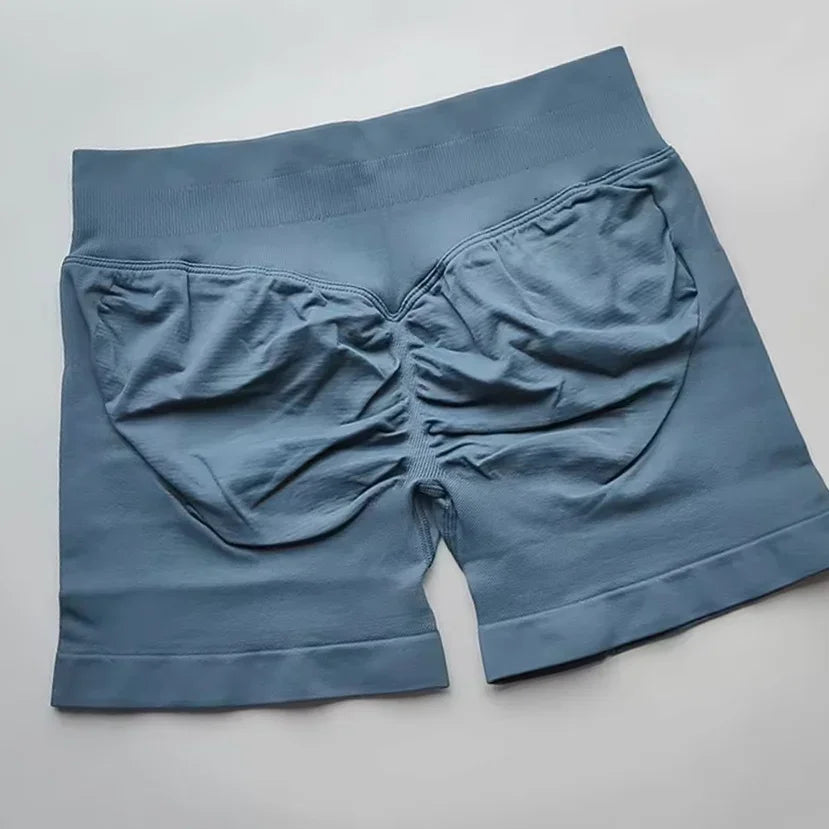 Gym Summer Women's Yoga Exercise Shorts Seamless High Waist Hip Tight Solid Color Shorts Yoga Exercise leggings