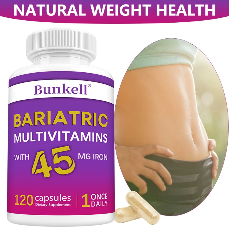 Multivitamin with 45 mg Iron, Weight Management Capsules, Supports Burning Belly Fat, Weight Management, 120 Capsules