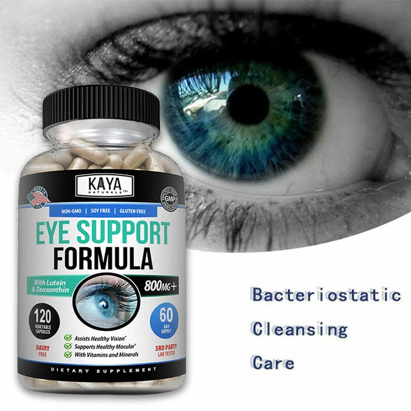 Eye Health Supplement - Eye Vitamins with Lutein, Zeaxanthin and Bilberry Extract, Lutein Blend for Eyestrain, Healthy Adults