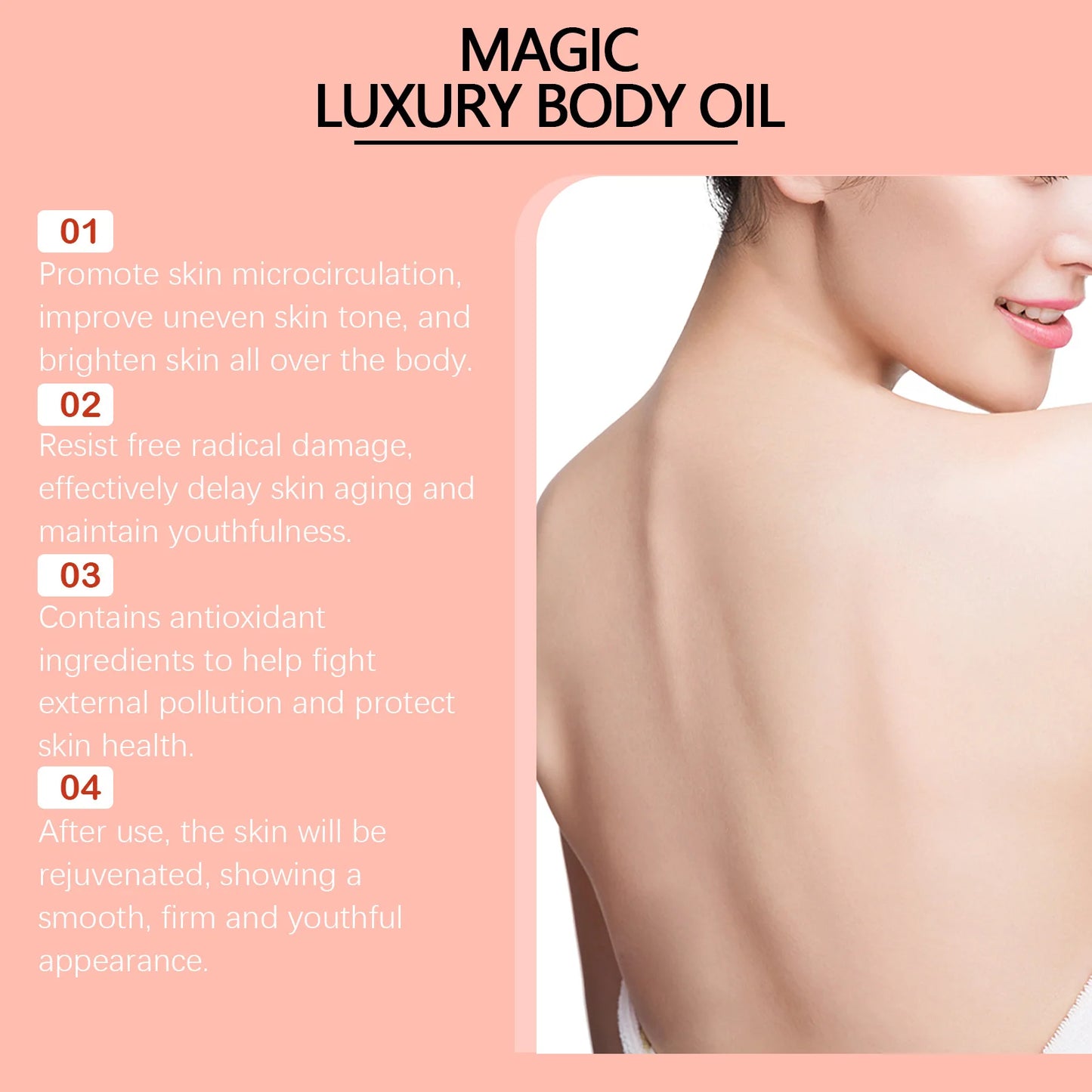 Body Firming Oil Deep Moisturizing Improve Sagging Skin Tightening Increase Elasticity Nourishing Magic Luxury Body Care 100ml