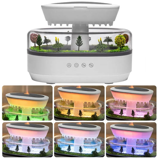 Air Humidifier Water Drip Micro Landscape Essential Oil Diffuser with 7 Night Light Aroma Diffuser for Home Office