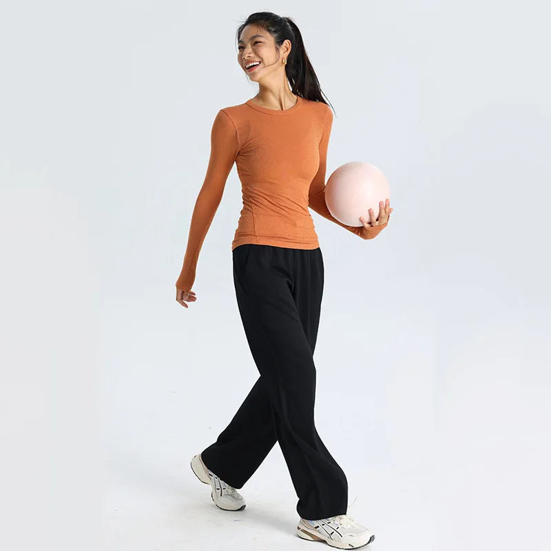 Yoga Clothes Women Top Women's Gym Clothing Shirts T Shirt Sport Femme Great Tops Long Sleeve T-shirts Woman Clothing Sportswear