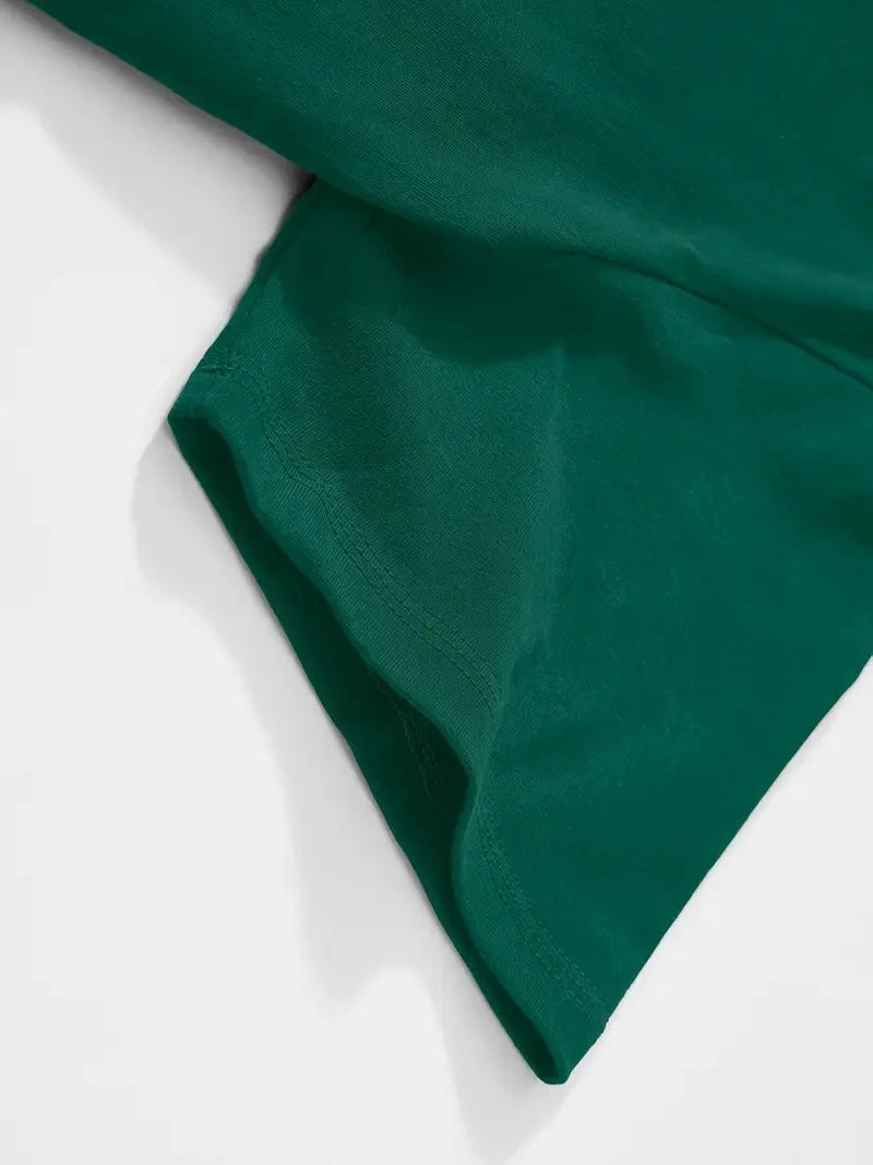 Men's summer 100% pure cotton fashionable casual loose sports yin-yang tree pattern print round neck short sleeved T-shirt top